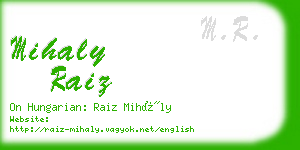 mihaly raiz business card